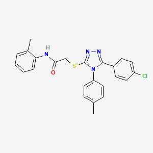 2-{[5-(4-chlorophenyl)-4-(4-methylphenyl)-4H-1,2,4-triazol-3-yl]sulfanyl}-N-(2-methylphenyl)acetamide - 476486-04-1
