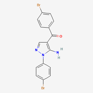 (5-Amino-1-(4-bromophenyl)-1H-pyrazol-4-yl)(4-bromophenyl)methanone - 