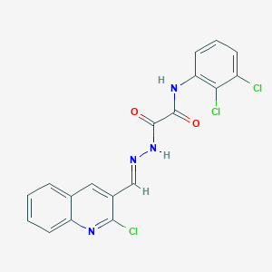 2-(2-((2-Chloroquinolin-3-yl)methylene)hydrazinyl)-N-(2,3-dichlorophenyl)-2-oxoacetamide - 477732-56-2