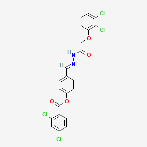 [4-[(E)-[[2-(2,3-dichlorophenoxy)acetyl]hydrazinylidene]methyl]phenyl] 2,4-dichlorobenzoate - 