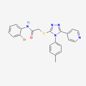 N-(2-Bromophenyl)-2-((5-(pyridin-4-yl)-4-(p-tolyl)-4H-1,2,4-triazol-3-yl)thio)acetamide - 477318-72-2