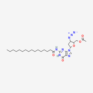 5'-O-Acetyl-3'-azido-N2-palmitoyl-2',3'-dideoxyguanosine - 