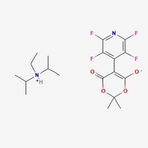 N-Ethyl-N-isopropylpropan-2-aminium 2,2-dimethyl-4-oxo-5-(perfluoropyridin-4-yl)-4H-1,3-dioxin-6-olate - 