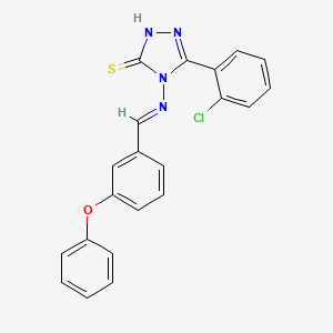 5-(2-Chlorophenyl)-4-((3-phenoxybenzylidene)amino)-4H-1,2,4-triazole-3-thiol - 478254-15-8