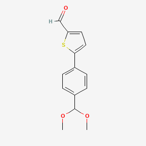 5-(4-(Dimethoxymethyl)phenyl)thiophene-2-carbaldehyde - 