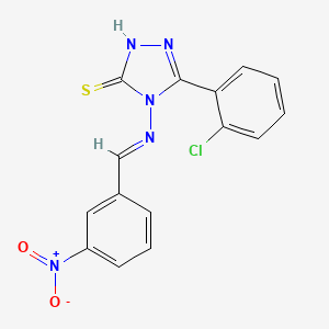 5-(2-Chlorophenyl)-4-((3-nitrobenzylidene)amino)-4H-1,2,4-triazole-3-thiol - 478254-23-8
