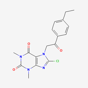8-Chloro-7-[2-(4-ethylphenyl)-2-oxoethyl]-1,3-dimethylpurine-2,6-dione - 326014-93-1