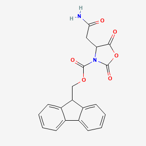9H-fluoren-9-ylmethyl 4-(2-amino-2-oxoethyl)-2,5-dioxo-1,3-oxazolidine-3-carboxylate - 