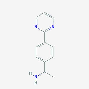 1-(4-(Pyrimidin-2-yl)phenyl)ethanamine - 