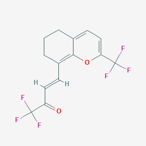 (E)-1,1,1-Trifluoro-4-(2-(trifluoromethyl)-6,7-dihydro-5H-chromen-8-YL)but-3-EN-2-one - 