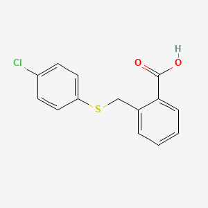 2-{[(4-Chlorophenyl)sulfanyl]methyl}benzoic acid - 5202-03-9