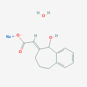 sodium;(2E)-2-(5-hydroxy-5,7,8,9-tetrahydrobenzo[7]annulen-6-ylidene)acetate;hydrate - 1049743-38-5
