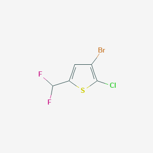 3-Bromo-2-chloro-5-(difluoromethyl)thiophene - 