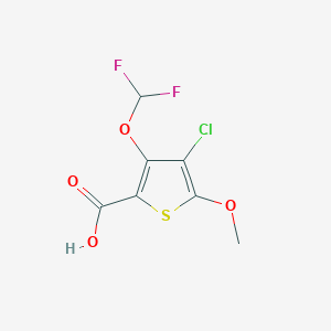 4-Chloro-3-(difluoromethoxy)-5-methoxythiophene-2-carboxylic acid - 