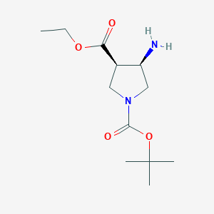(3R,4R)-1-tert-Butyl 3-ethyl 4-aminopyrrolidine-1,3-dicarboxylate - 