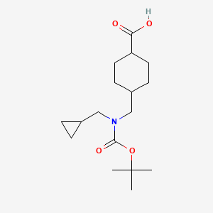 (1r,4r)-4-(((tert-Butoxycarbonyl)(cyclopropylmethyl)amino)methyl)cyclohexanecarboxylic acid - 