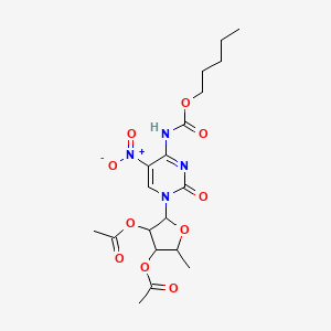 2'',3''-Di-O-acetyl-5''-deoxy-5-nitro-N4-(pentyloxycarbonyl)cytidine - 