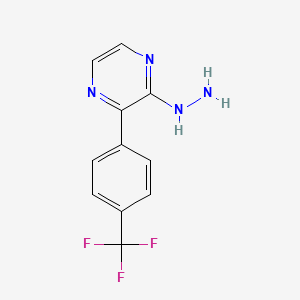 2-Hydrazinyl-3-(4-(trifluoromethyl)phenyl)pyrazine - 