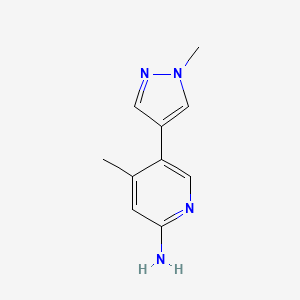 4-Methyl-5-(1-methyl-1H-pyrazol-4-yl)pyridin-2-amine - 