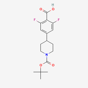 4-(1-(tert-Butoxycarbonyl)piperidin-4-yl)-2,6-difluorobenzoic acid - 
