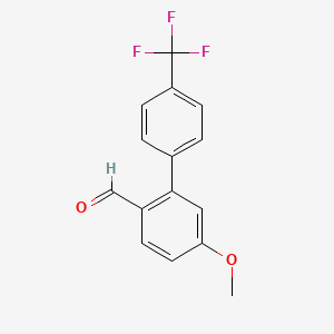 5-Methoxy-4'-(trifluoromethyl)biphenyl-2-carbaldehyde - 