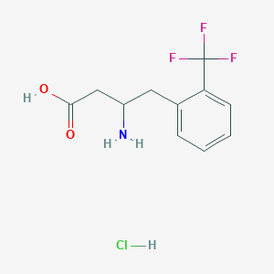 3-Amino-4-[2-(trifluoromethyl)phenyl]butanoic acid hydrochloride - 