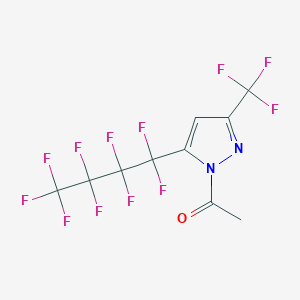1-Acetyl-5-(nonafluorobutyl)-3-(trifluoromethyl)-1H-pyrazole - 