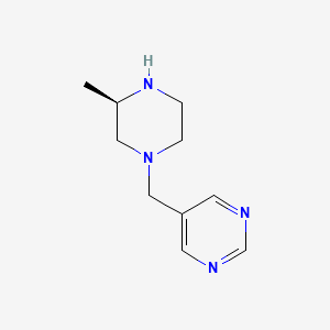 5-{[(3R)-3-methylpiperazin-1-yl]methyl}pyrimidine - 