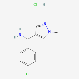 (4-chlorophenyl)(1-methyl-1H-pyrazol-4-yl)methanamine hydrochloride - 1423026-52-1