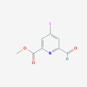 2-Pyridinecarboxylic acid, 6-formyl-4-iodo-, methyl ester - 1393558-18-3