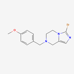 3-Bromo-7-(4-methoxybenzyl)-5,6,7,8-tetrahydroimidazo[1,5-a]pyrazine - 1075728-85-6
