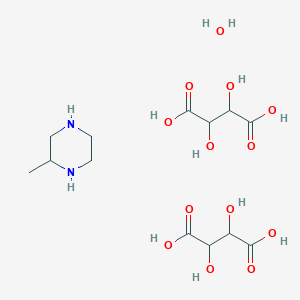 2,3-Dihydroxybutanedioic acid;2-methylpiperazine;hydrate - 