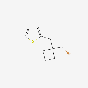 2-([1-(Bromomethyl)cyclobutyl]methyl)thiophene - 