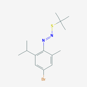Thiohydroxylamine, N-[[4-bromo-2-methyl-6-(1-methylethyl)phenyl]imino]-S-(1,1-dimethylethyl)- - 