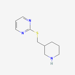 2-[(Piperidin-3-ylmethyl)sulfanyl]pyrimidine - 