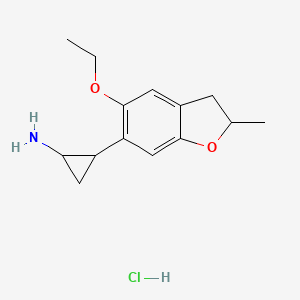 2-(5-Ethoxy-2-methyl-2,3-dihydro-1-benzofuran-6-yl)cyclopropan-1-amine hydrochloride - 