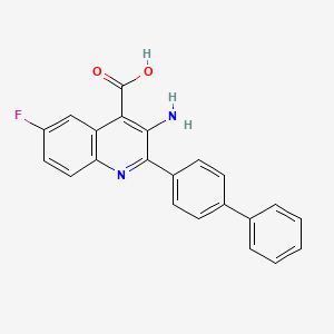 3-Amino-2-(1,1'-biphenyl)-4-yl-6-fluoro-4-quinolinecarboxylic acid - 131745-25-0