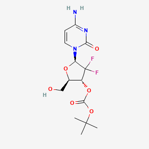 (2R,3R,5R)-5-(4-amino-2-oxopyrimidin-1(2H)-yl)-4,4-difluoro-2-(hydroxymethyl)tetrahydrofuran-3-yl tert-butyl carbonate - 