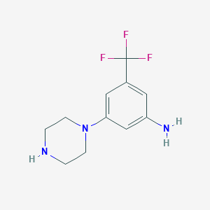 3-(Piperazin-1-YL)-5-(trifluoromethyl)aniline - 