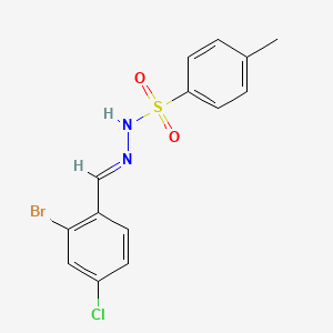 N-[(E)-(2-bromo-4-chlorophenyl)methylideneamino]-4-methylbenzenesulfonamide - 