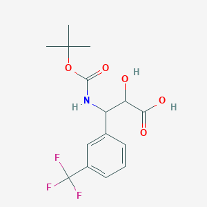 2-Hydroxy-3-[(2-methylpropan-2-yl)oxycarbonylamino]-3-[3-(trifluoromethyl)phenyl]propanoic acid - 