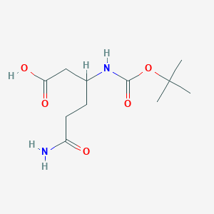 (R)-6-Amino-3-((tert-butoxycarbonyl)amino)-6-oxohexanoic acid - 