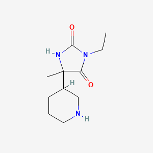 3-Ethyl-5-methyl-5-(piperidin-3-yl)imidazolidine-2,4-dione - 