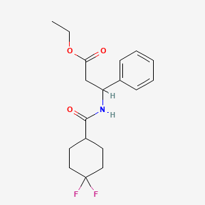 (S)-Ethyl 3-(4,4-difluorocyclohexanecarboxamido)-3-phenylpropanoate - 