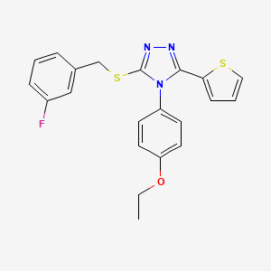 4-(4-ethoxyphenyl)-3-[(3-fluorobenzyl)sulfanyl]-5-(thiophen-2-yl)-4H-1,2,4-triazole - 
