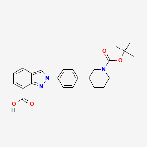 (S)-2-(4-(1-(tert-Butoxycarbonyl)piperidin-3-yl)phenyl)-2H-indazole-7-carboxylic acid - 