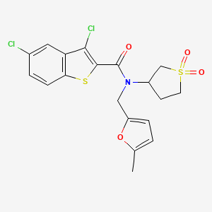 3,5-dichloro-N-(1,1-dioxidotetrahydrothiophen-3-yl)-N-[(5-methylfuran-2-yl)methyl]-1-benzothiophene-2-carboxamide - 