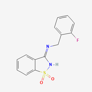 3-{[(2-Fluorophenyl)methyl]amino}-1lambda6,2-benzothiazole-1,1-dione - 