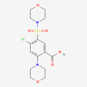 4-Chloro-5-(morpholine-4-sulfonyl)-2-(morpholin-4-yl)benzoic acid - 61591-08-0