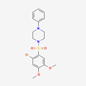1-(2-Bromo-4,5-dimethoxybenzenesulfonyl)-4-phenylpiperazine - 